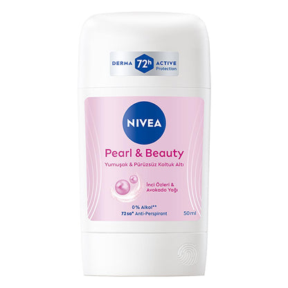 Nivea Women's Deodorant Stick Pearl & Beauty - Long Lasting Anti-Perspirant Protection for Sensitive Skin