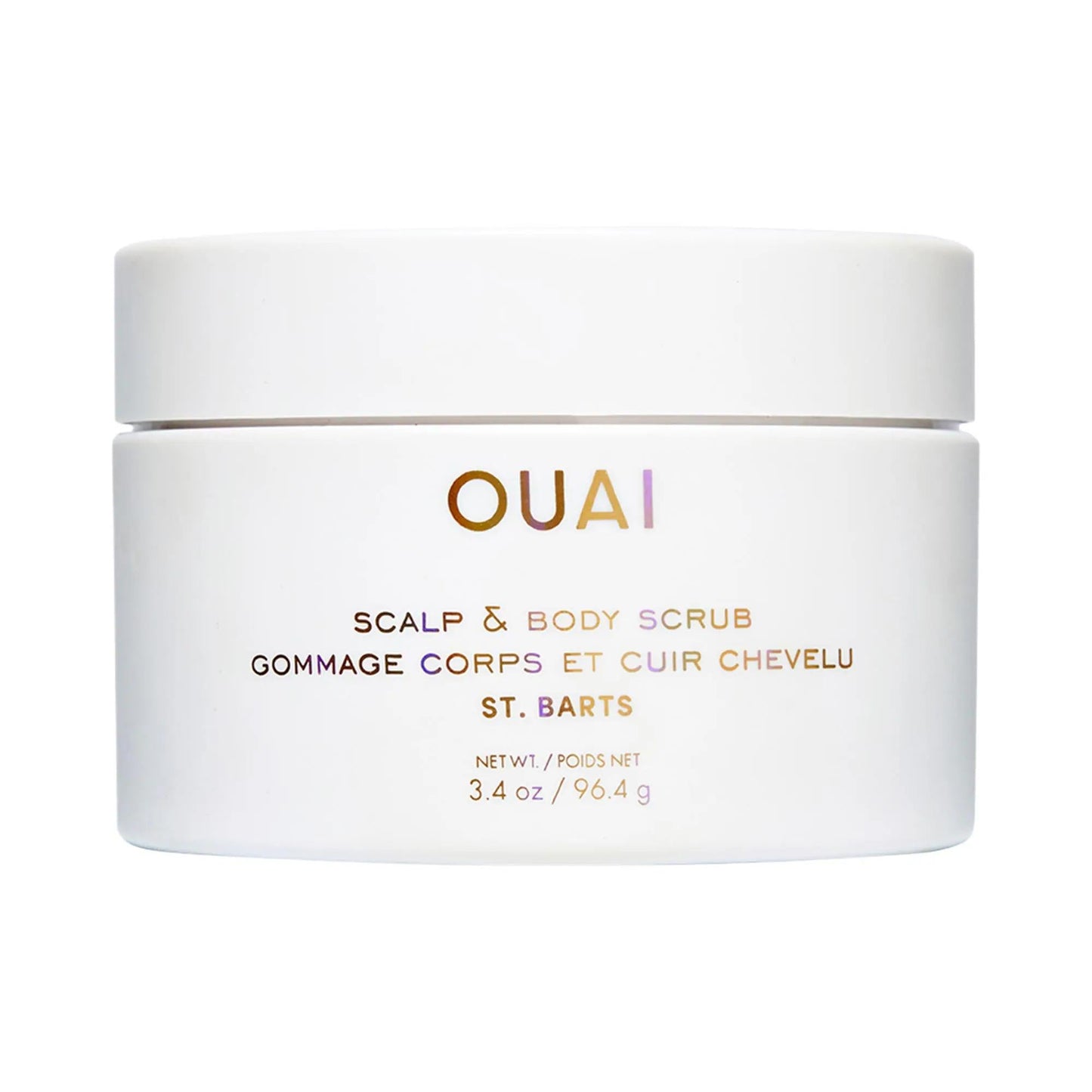 OUAI Mini St. Barts Cleansing Sugar Scrub - Exfoliating Scalp & Body Scrub with Coconut Oil & Panthenol