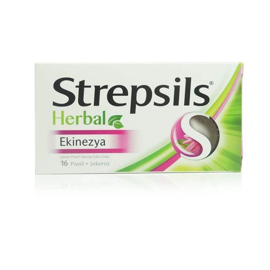 Strepsils Herbal Echinacea Sugar-Free Lozenges - Natural Throat Relief & Immune Support