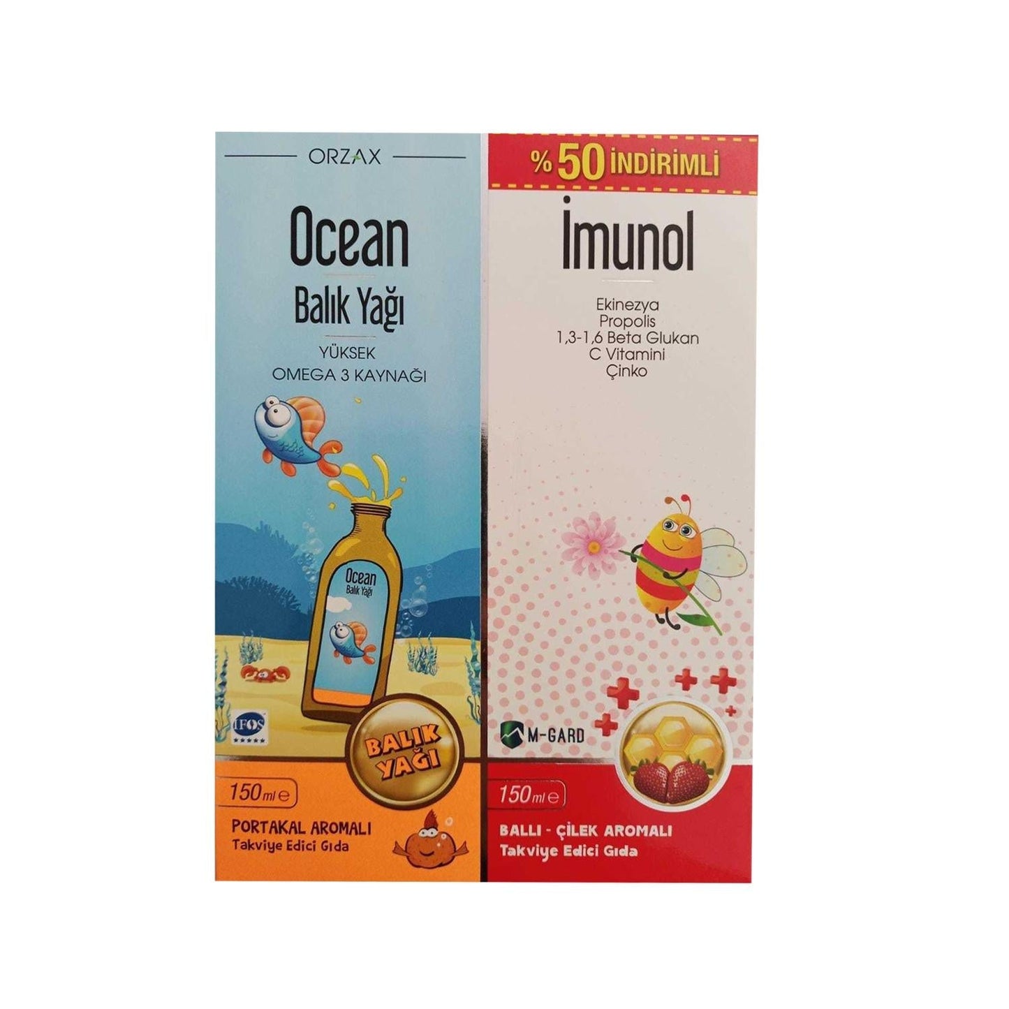 Ocean Dietary Supplements - Fish Oil Syrup with Orange Flavor & for Kids & Adults