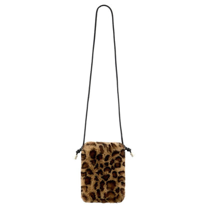 Eklips Plush Leopard Print Phone Bag Soft Protective Pouch