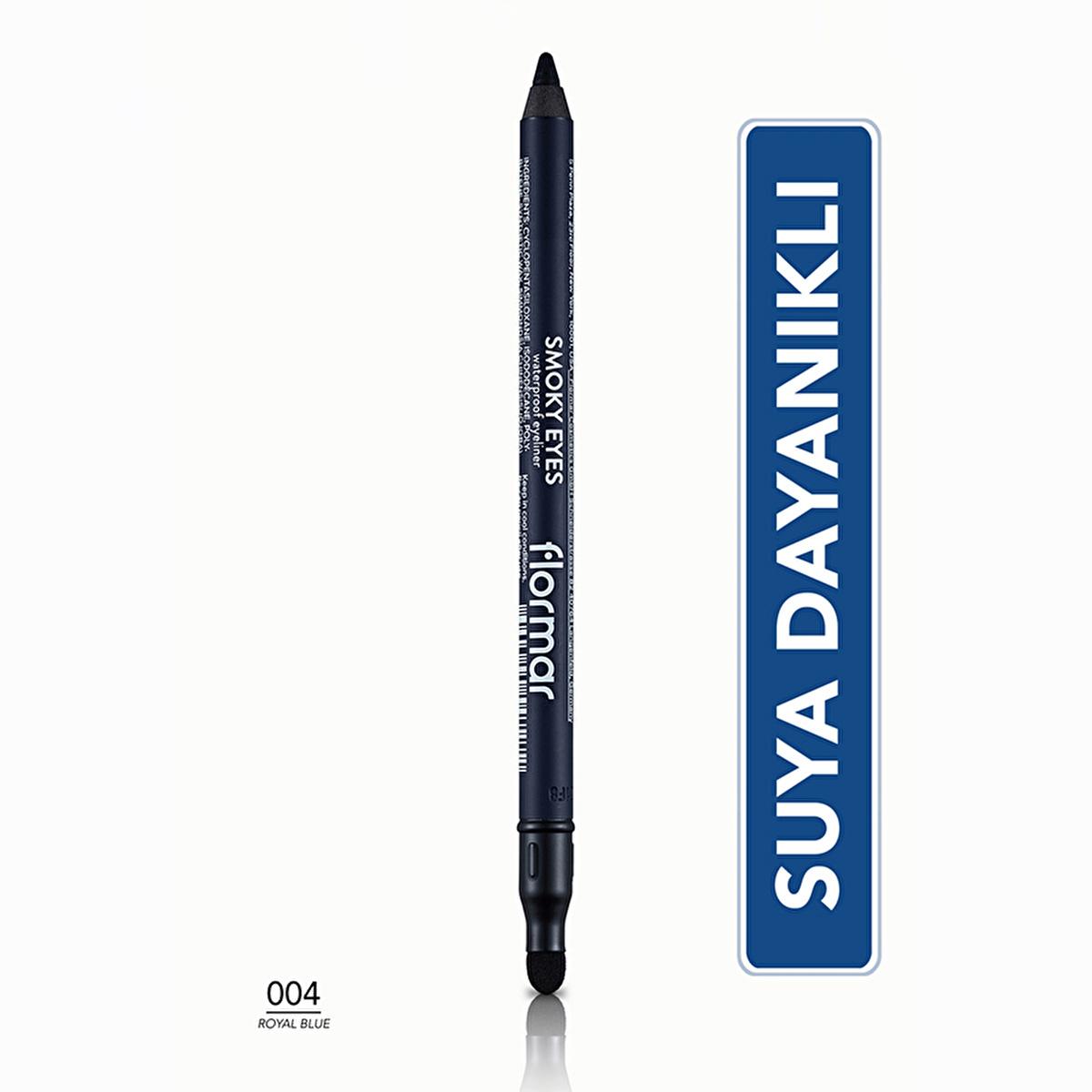 Flormar Smoky Eyes Waterproof Matte Eyeliner - Royal Blue, Long-Lasting, Smudge-Proof, Intensive Pigment