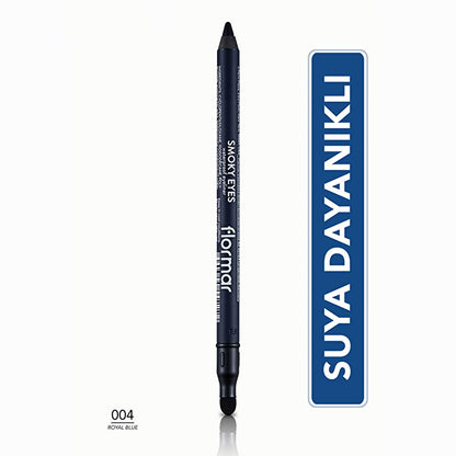 Flormar Smoky Eyes Waterproof Matte Eyeliner - Royal Blue, Long-Lasting, Smudge-Proof, Intensive Pigment