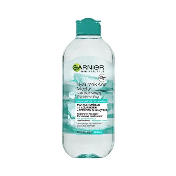 Garnier Hyaluronik Aloe Micellar Water - Gentle Makeup Remover & Facial Cleanser for Sensitive Skin, 13.53 fl oz