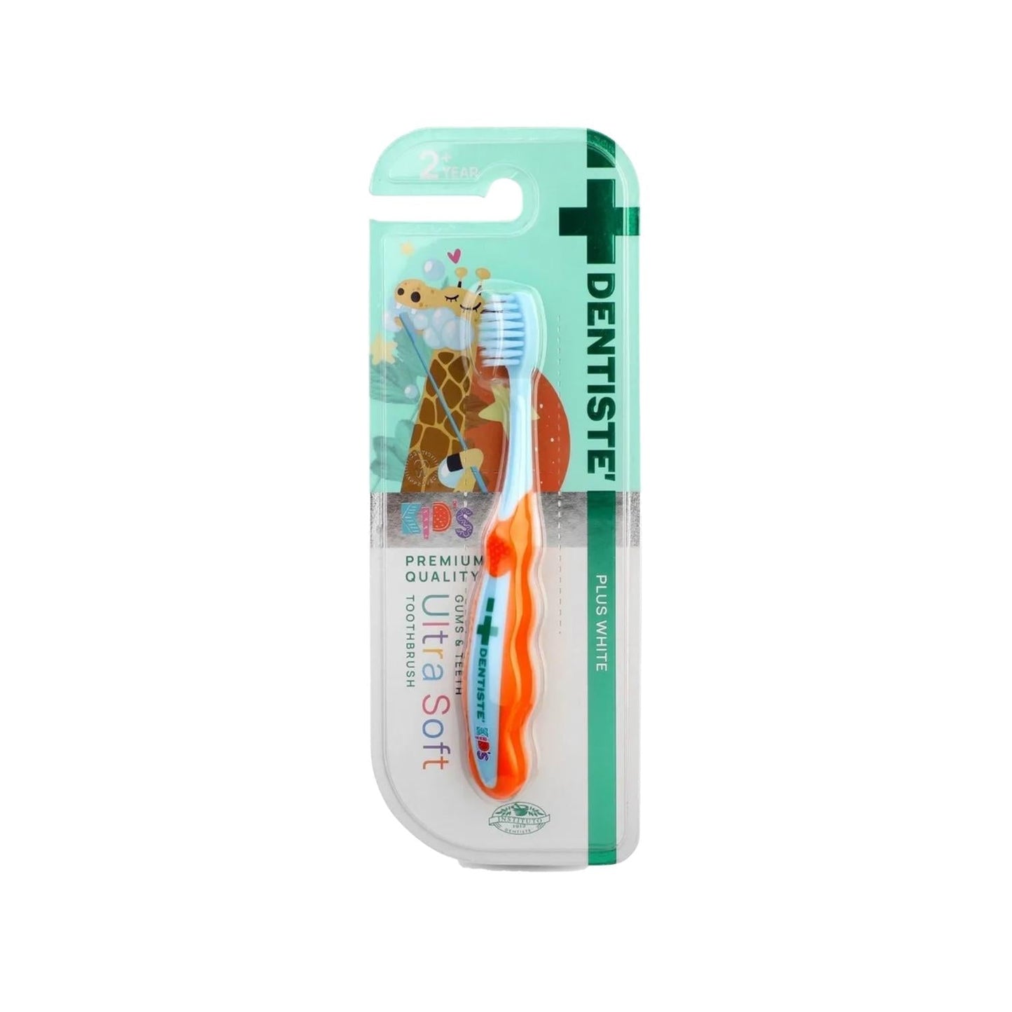 Dentiste Kids Plus White Ultra Soft Kids Toothbrush - Gentle Oral Hygiene for Ages 2+, Promotes Healthy White Teeth