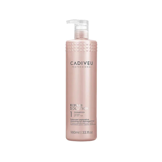 Cadiveu Repair Solution Shampoo 980ml - Large Capacity Hair Repair Shampoo for Damaged Hair