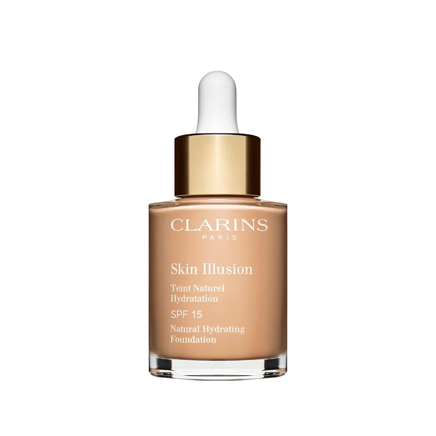 Clarins Skin Illusion SPF15 Hydrating Liquid Foundation: Natural Finish, Sun Protection - Shade 108.3 (30ml)