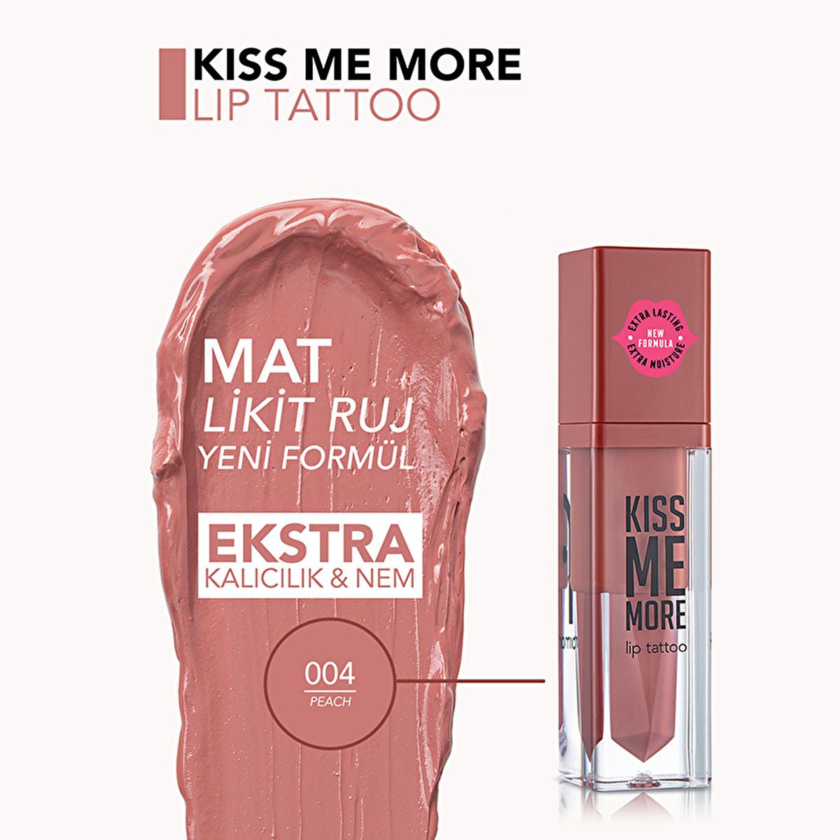 Flormar Kiss Me More: Long Lasting Liquid Matte Lipstick - Peach 004 | Transfer-Proof, Moisturizing, Highly Pigmented Lip Color