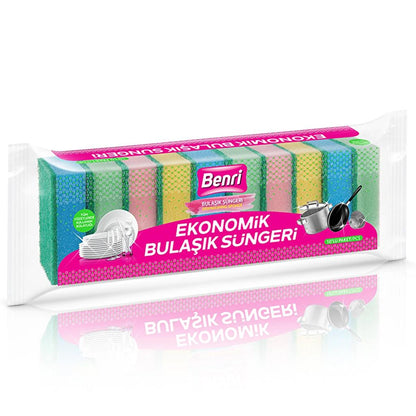 Benri Economic Dishwashing Sponges 10-Pack