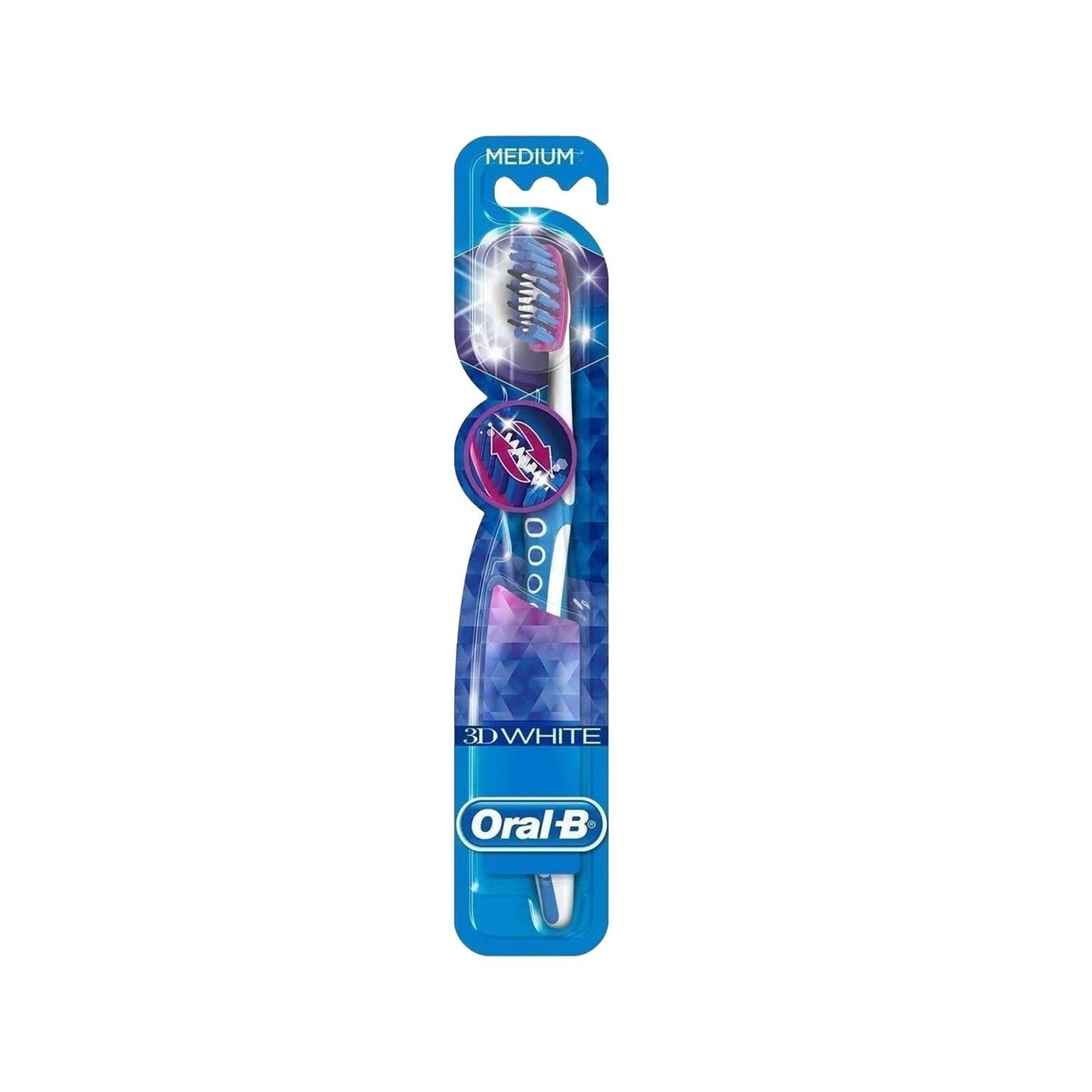 Oral-B Electric Toothbrush, 3D White Pro-Flex Luxe Medium - Whiter Smile & Advanced Oral Care