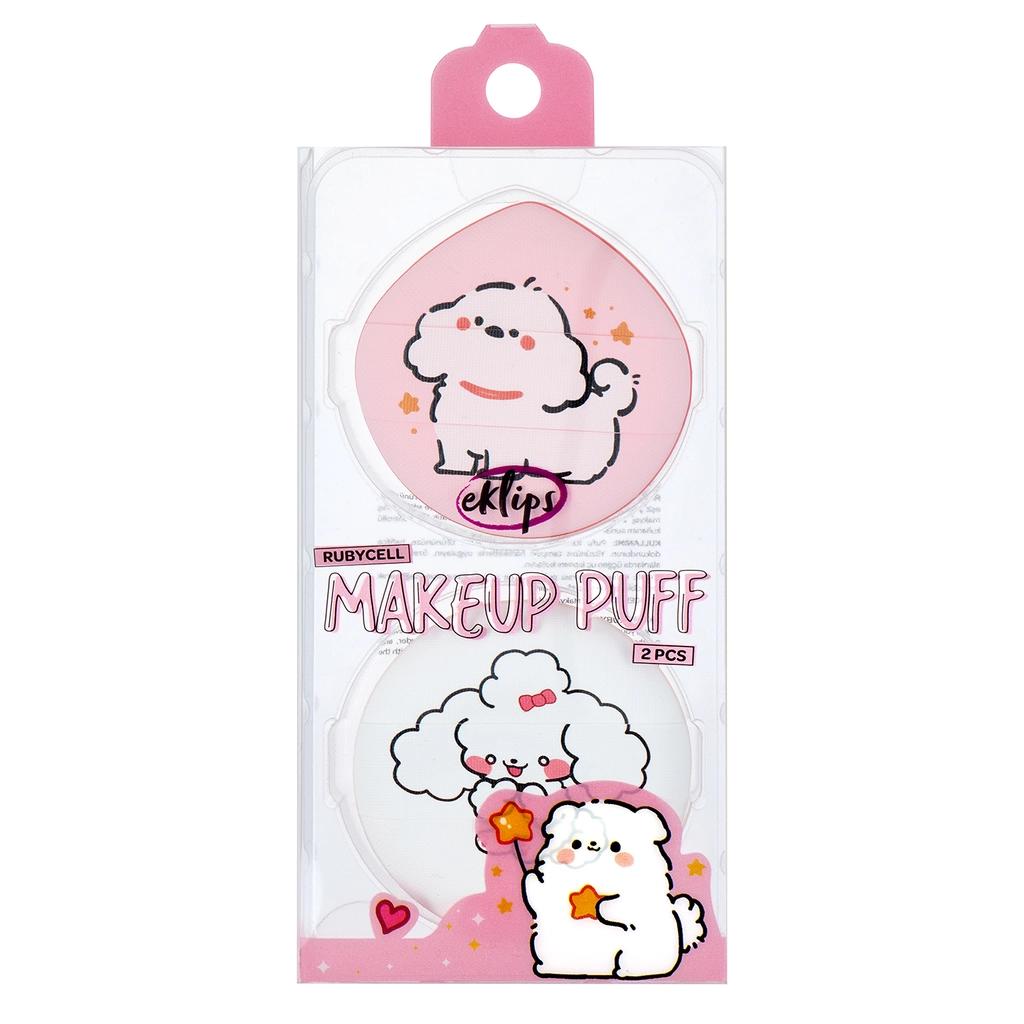Eklips Rubycell Makeup Puff Set for Smooth Application 2-Pack
