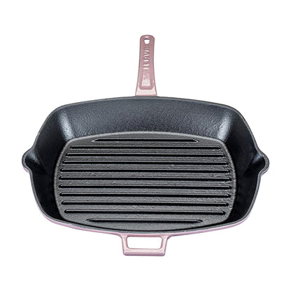 Lava Cast Iron Rectangular Grill Pan - 10.24 x 12.60 inches, Durable Enamel Coating, Versatile Cooking