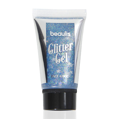 Beaulis Silver Star Glitter Gel - Face, Body Shimmer, Easy Application, Long-Lasting Sparkle - Perfect for Parties, Festivals, and Glitter Makeup