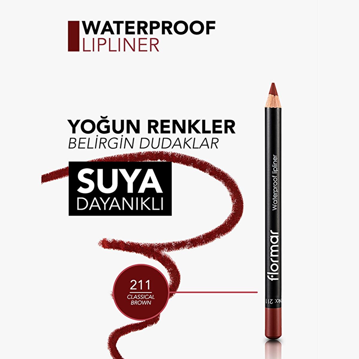 Flormar Mat Lip Liner - Waterproof, Long Lasting, Vitamin Enriched - Precise Lip Definition for Makeup Enthusiasts