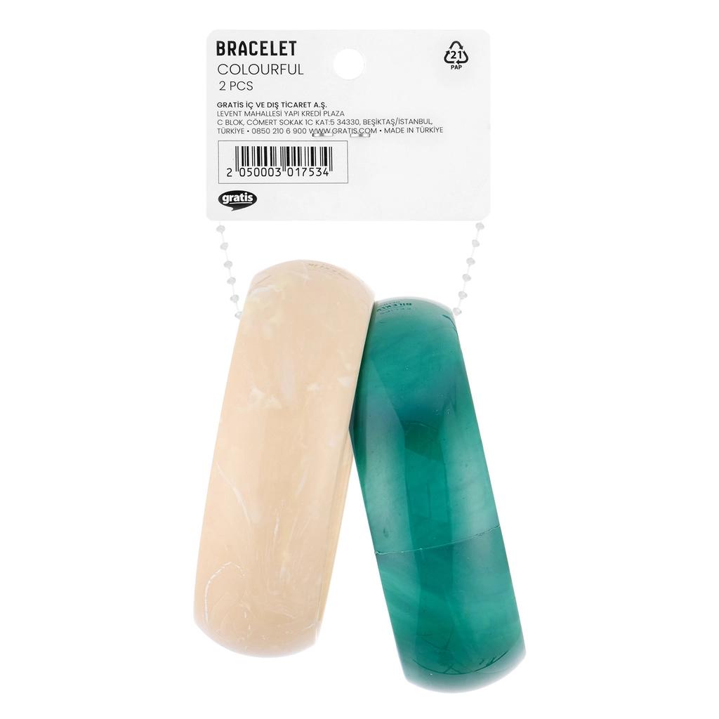 Eklips Face Washing Spa Wristbands Green & Cream 2-Pack