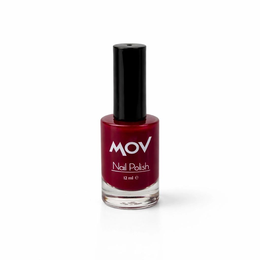 Mov Nail Polish No 07 Bordo Glossy Burgundy Shade
