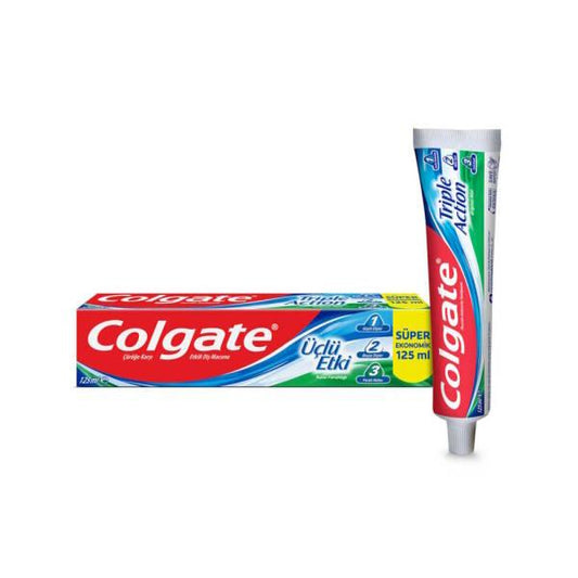 Colgate Triple Action Toothpaste 125ml - Mint Flavor - Anti-Caries, Whitening & Fresh Breath