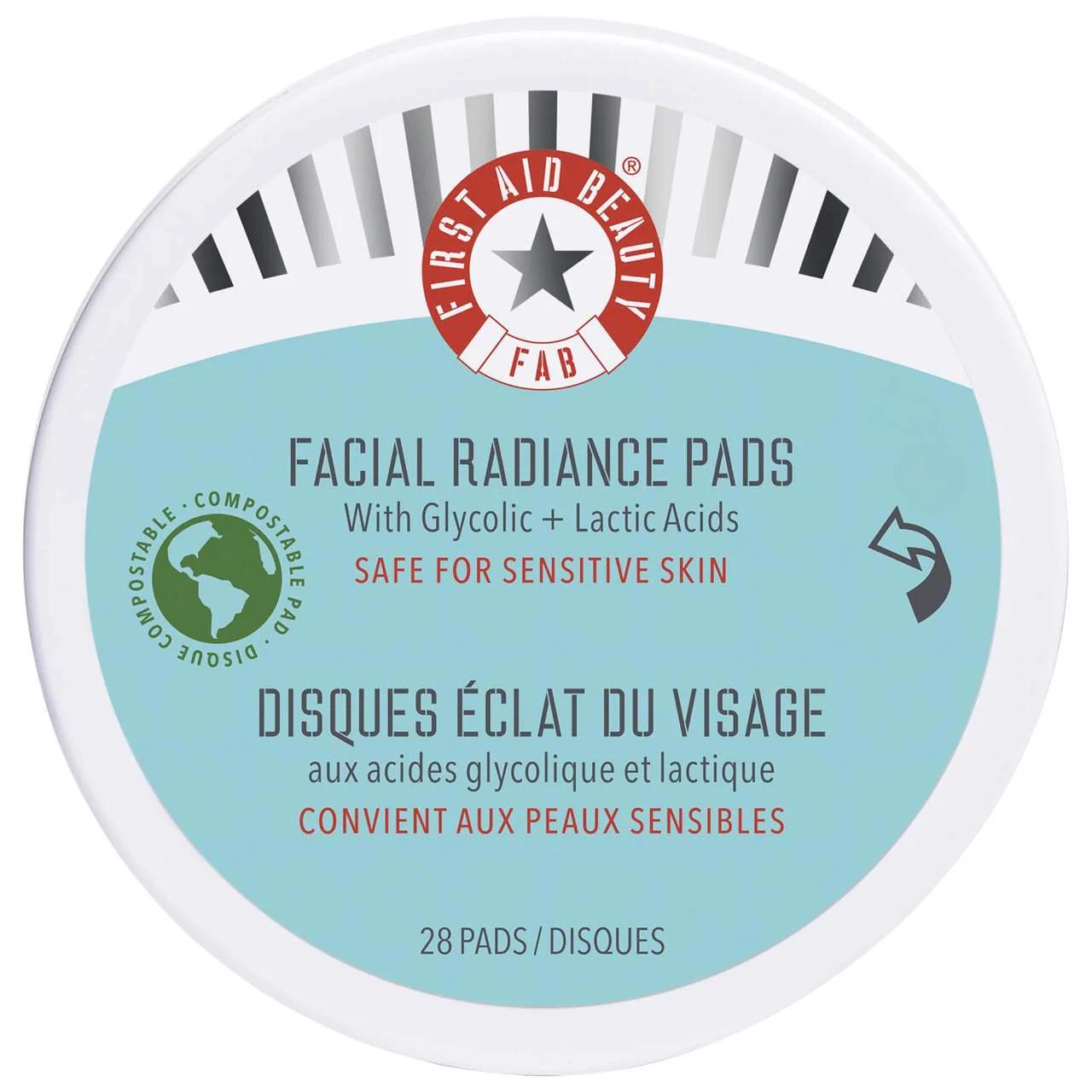 The Ordinary Facial Radiance Pads with Glycolic + Lactic Acids - Exfoliating Pads for Brighter Skin, Vegan & Cruelty-Free