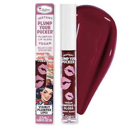 theBalm Instant Plump Your Pucker Lip Plumper Gloss: Get Fuller, Hydrated Lips Without the Sting. Volumizing, Non-Sticky, Cruelty-Free Makeup
