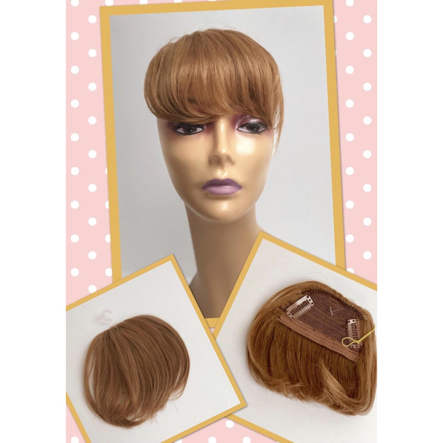 Unique 100% Human Hair Bang Hairpiece - Choose Color