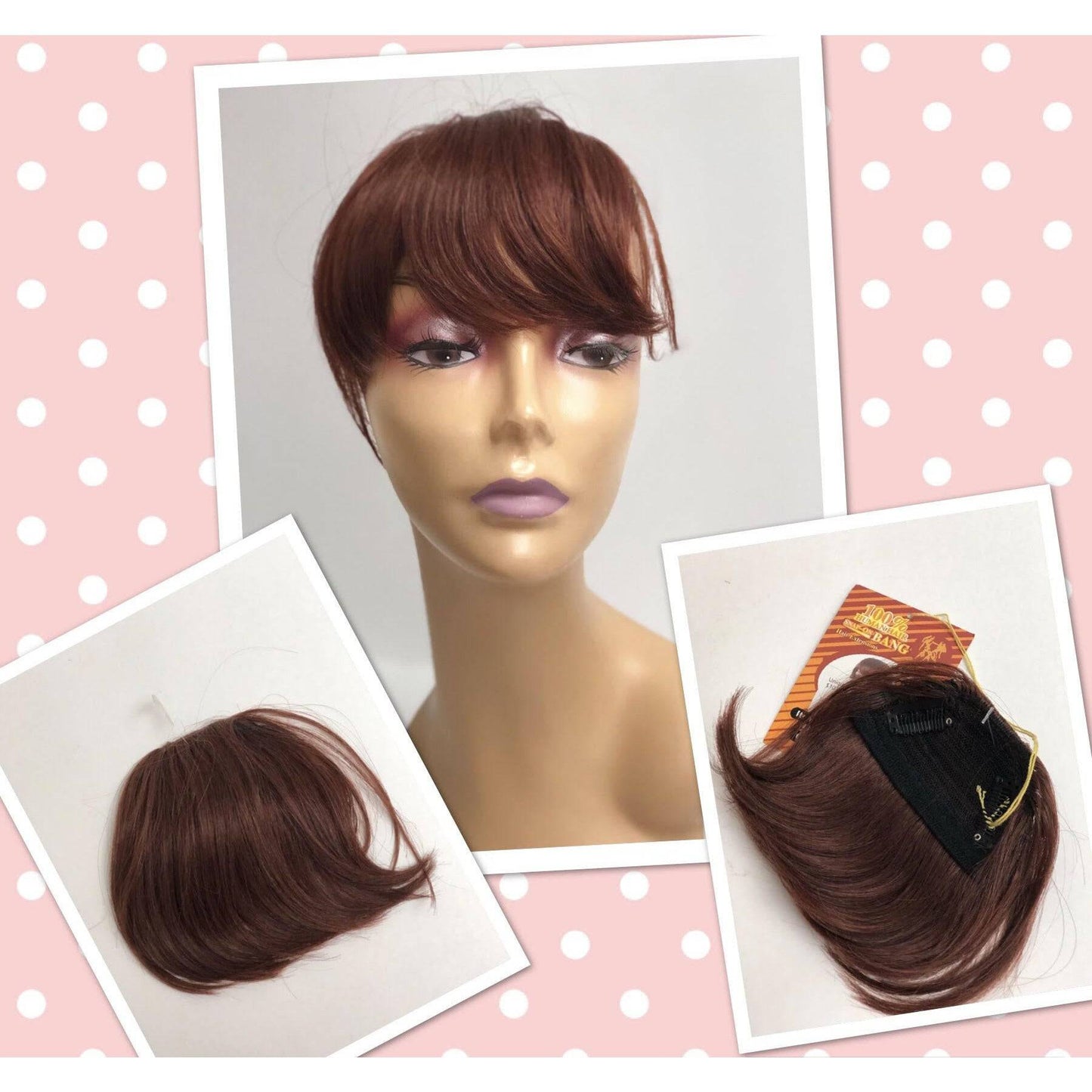 Unique 100% Human Hair Bang Hairpiece - Choose Color