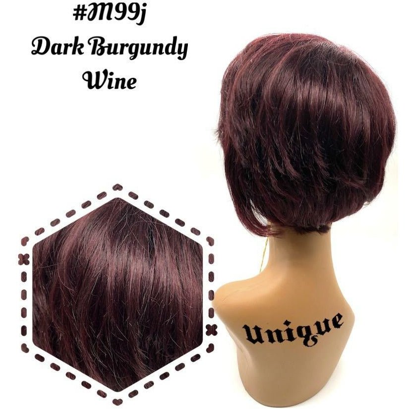 Unique 100% Human Hair Full Wig Style A9 - Choose Color
