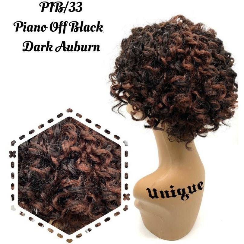 Unique 100% Human Hair Full Wig Style A3 - Choose Color