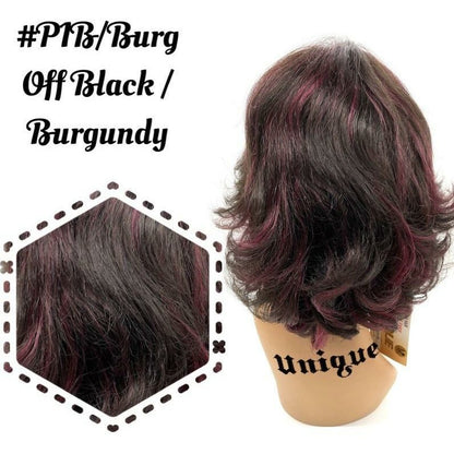 Unique 100% Human Hair Full Wig Style A6 - Choose Color