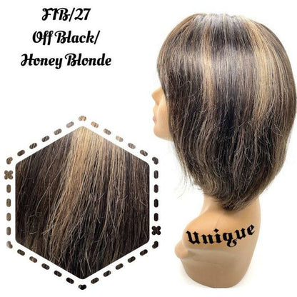 Unique 100% Human Hair Full Wig Style T Hairpiece - Choose Color