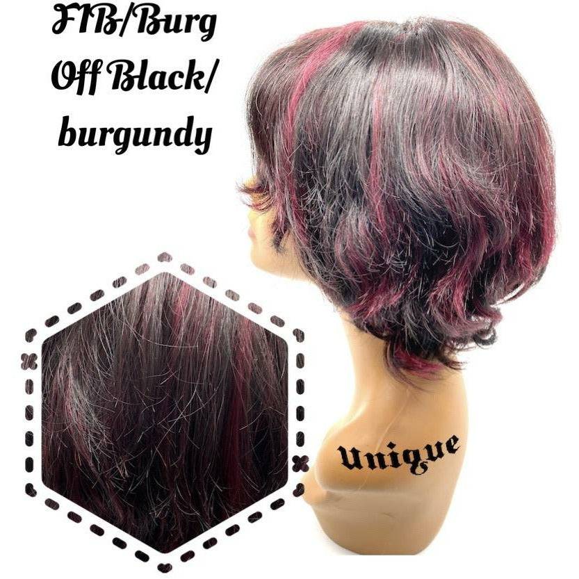 Unique 100% Human Hair Full Wig Style W - Choose Color