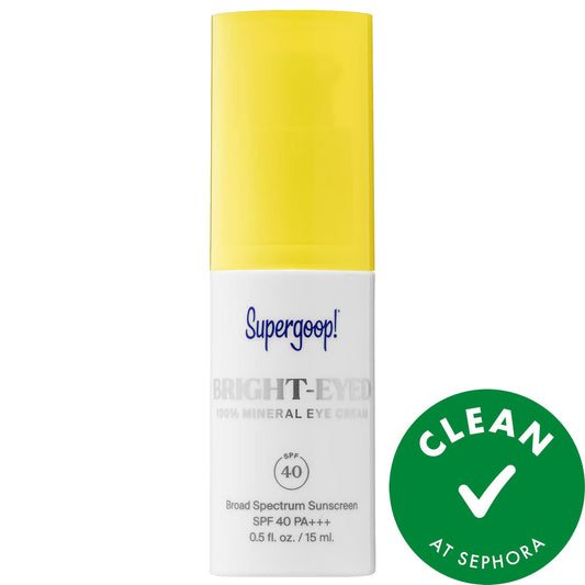 100% Mineral Bright-Eyed Eye Cream SPF 40 - Non-Nano Zinc Oxide, Brightening & Anti-Aging