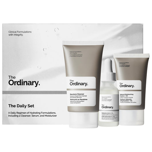 The Ordinary: The Daily Set - Hyaluronic Acid 2% + B5 Hydrating Serum, Vegan & Cruelty-Free Skincare Set for Dry Skin
