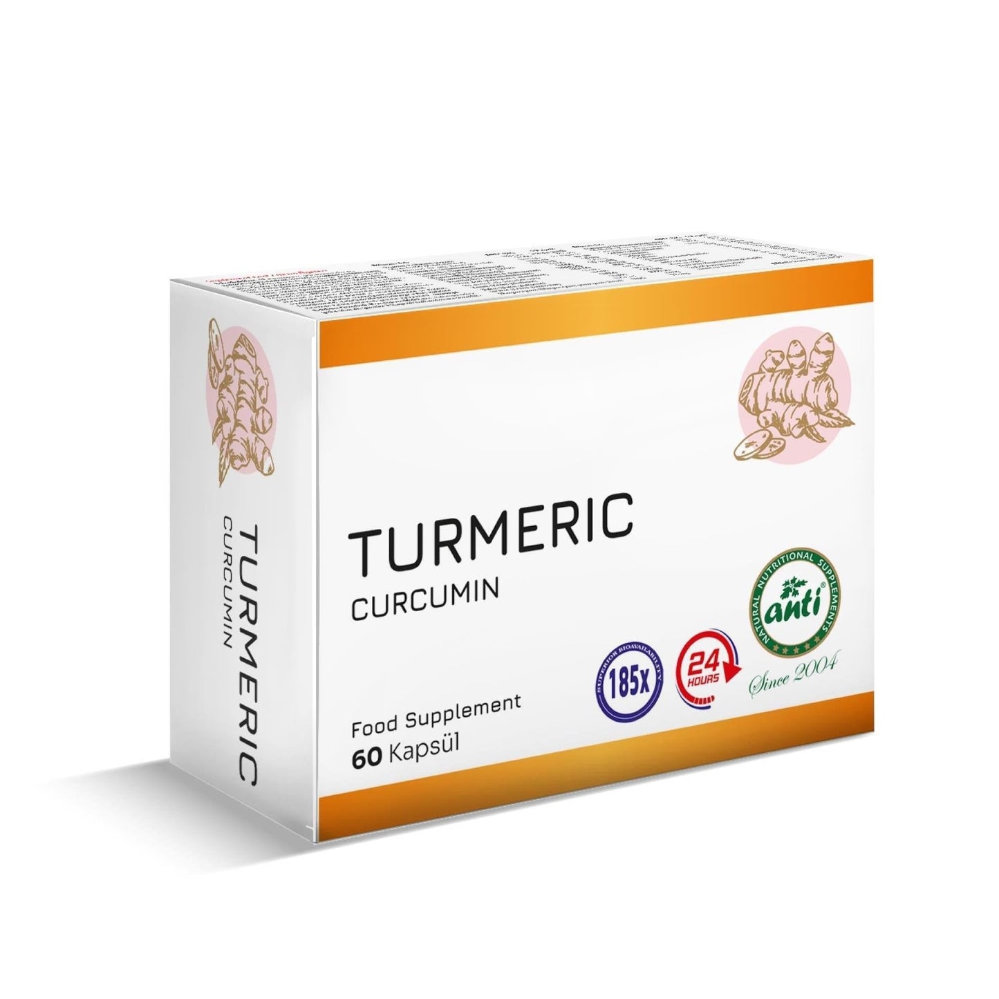 Anti Turmeric Dietary Supplement with Curcumin 60 Capsules