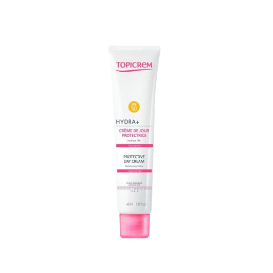 Topicrem Hydra+ SPF50 Day Cream: Hydrating Facial Moisturizer & Daily Sunscreen - Ultimate Skin Protection