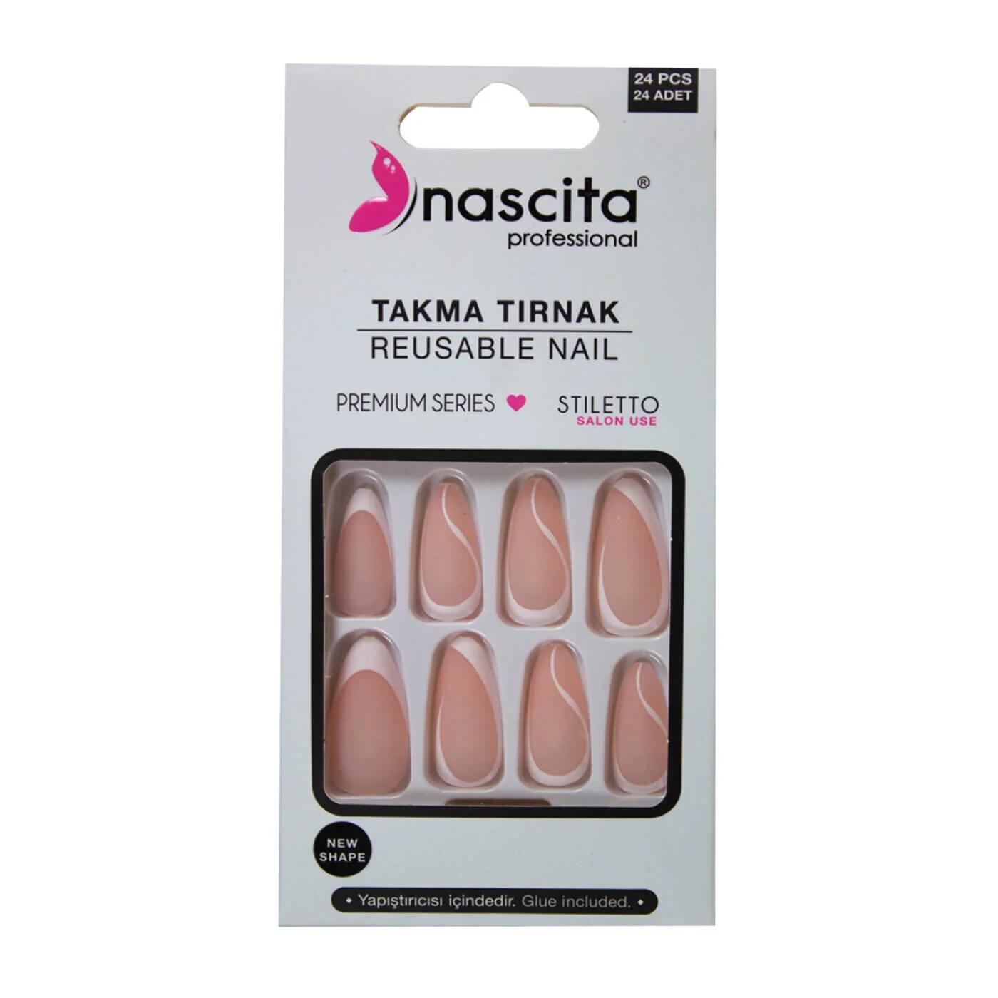 Nascita Stiletto Matte Press-On Nails 24 Count