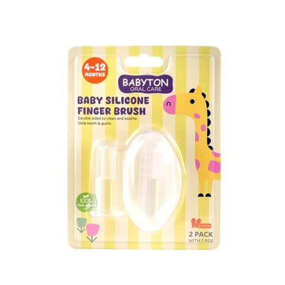 Babyton Silicone Finger Toothbrush for Babies 4-12 Months