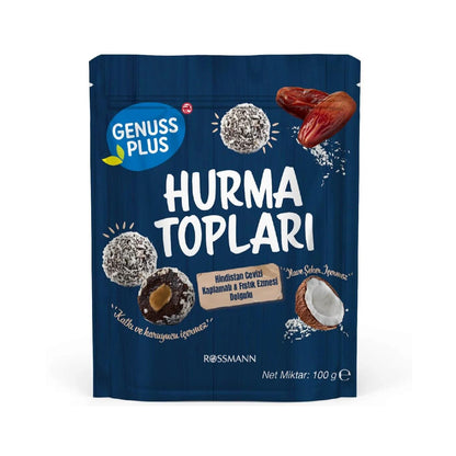 Genuss Plus Coconut Peanut Date Balls Sweet Snack 100g