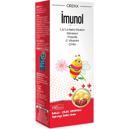 İmunol Immune Support Syrup with Echinacea & Propolis - Natural Dietary Supplement for Adults & Children