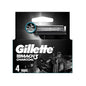 Gillette Mach3 Charcoal Razor Blades - 4 Pack, Compatible with Mach3 Razors, Charcoal Infused Lubricating Strip for Smoother Shaving