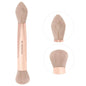 Real Beauty Dual-Ended Complexion Brush - Vegan, Cruelty-Free Makeup Brush for Flawless Foundation and Powder Application