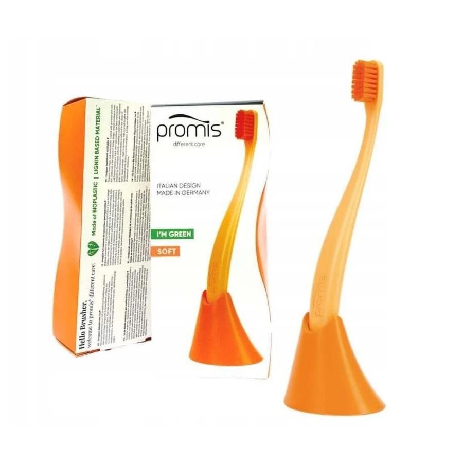 Promis Box Orange Toothbrush and Holder Set
