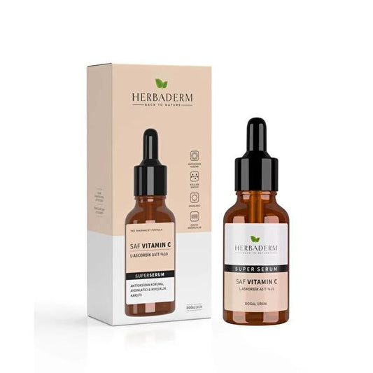 Herbaderm Vitamin C Serum: Potent Antioxidant, Boost Collagen & Brighten Skin | Anti-Aging, Reduce Wrinkles, Even Skin Tone