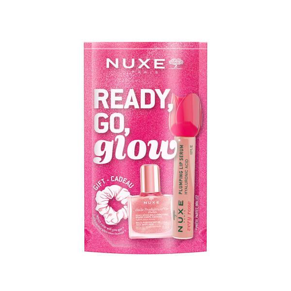 Nuxe Ready Go Glow Pink Shimmering Floral Beauty Set
