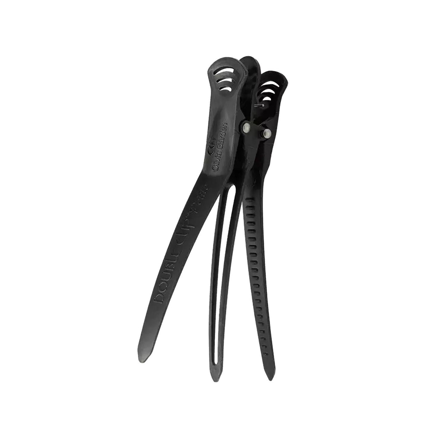 Olivia Garden Double Clip Hair Clips - Black, 4 Pack - Secure Hair Styling for Long Hair
