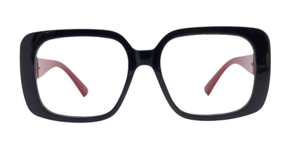 Verona, Oversized Reading Glasses, Red with black , Large Frame, High End Readers, Bifocal,  Reading Sunglasses, Trendy Style,  NY Fifth Avenue