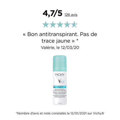 Vichy 48H Anti-Perspirant Aerosol Deodorant, No Marks