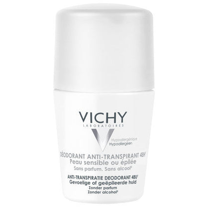 Vichy 48H Anti-Perspirant Roll-On Deodorant for Sensitive Skin