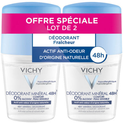Vichy Mineral 48H Roll-On Deodorant Set of 2