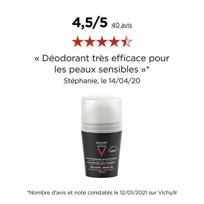 Vichy Homme 48H Anti-Perspirant Roll-On Sensitive Skin