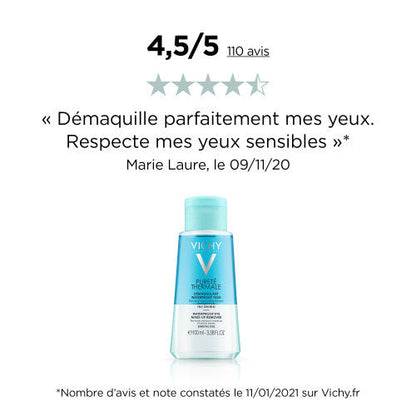 Vichy Pureté Thermale Waterproof Eye Makeup Remover for Sensitive Eyes